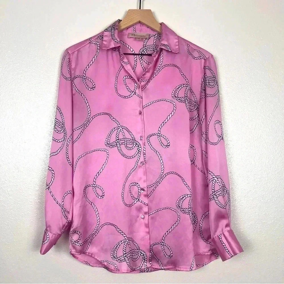 Philosophy Pink Nautical Rope Blouse - Picture 1 of 5